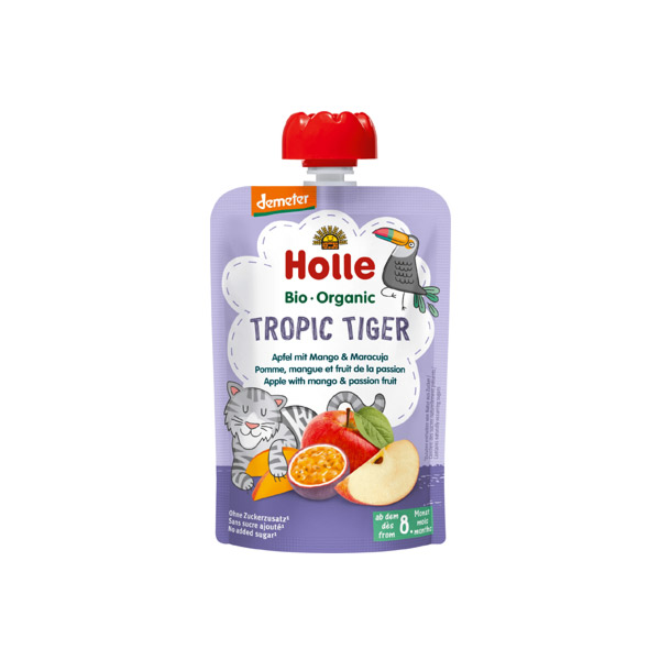 Gourde Pouchy Pomme Mangue Fruit de la Passion Bio +8m 100g