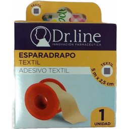 Ligne Esparadrapo Dr. Ligne Cuir Textile 5M X 2,5Cm