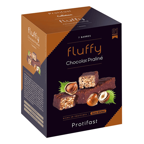 Barre Fluffy chocolat praliné - 7 barres