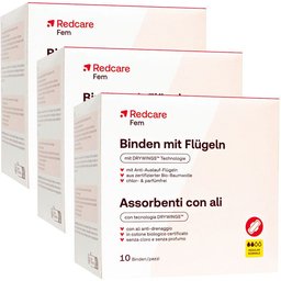 Redcare Fem serviettes hygiéniques à ailettes