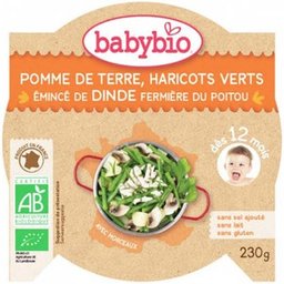 P'tit Plat Légumes et Dinde Bio dès 12 mois 230g