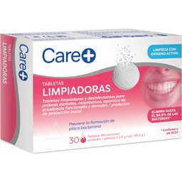 Care+ Tablettes Nettoyantes Effervescentes 30 Comprimés