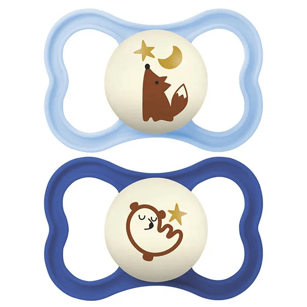 Sucettes supreme nuit 18+ silicone Motifs Loup et Ours x2