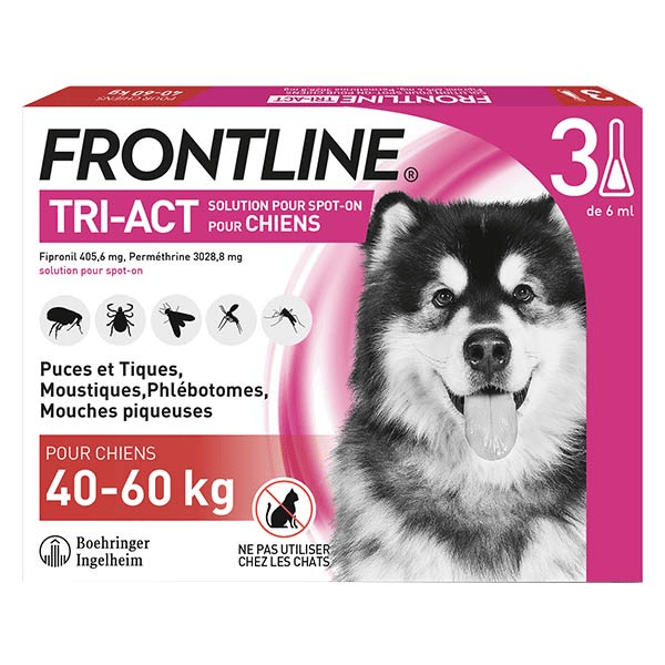Tri-Act Chiens XL 40-60 kg 3 Pipettes
