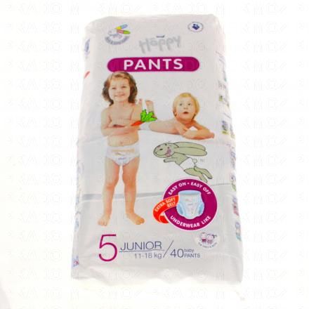 Couche bébé pants junior Taille 5 - 11à18kg x40 couches
