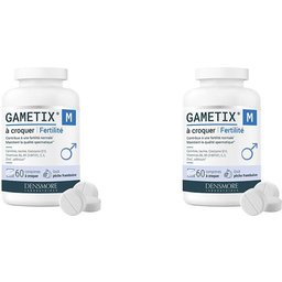 Gamétix M à croquer - Fertilité - Myo-inositol - 60 comprimés à croquer - Goût pêche framb