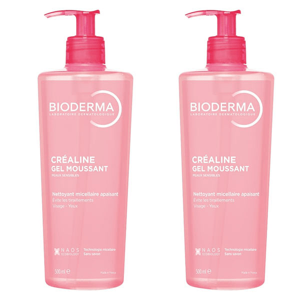 Crealine Peau Sensible Gel moussant 500ml - lot de 2