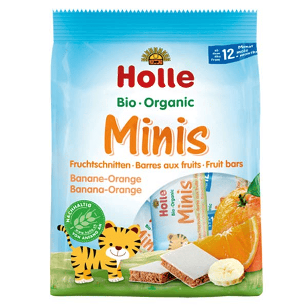 Minis Barres aux Fruits Banane Orange +12m Bio 100g