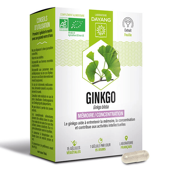 Ginkgo Biloba Bio 15 gélules