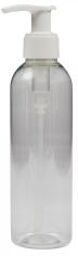 Flacon Pet Transparent Avec Pompe Crème Blanche - Flacon 200 ml