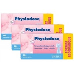 Physiodose Sérum Physiologique Boîtes de 40 lot de 3