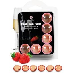 Secretplay Set boules brésiliennes fraises avec Cava 6uds