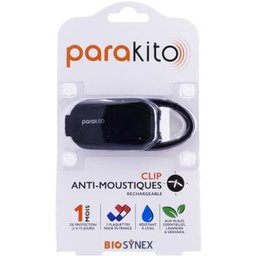 Parakito Clip Anti-Moustiques Noir Rechargeable