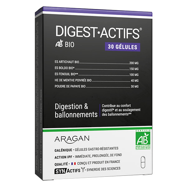 Aragan - - Digestactifs® BIO - Digestion - Extraits de Fenouil - 30 gélules