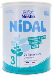 Nidal Lait de Croissance de 1 à 3 Ans 800 Grammes - Boîte 800 g