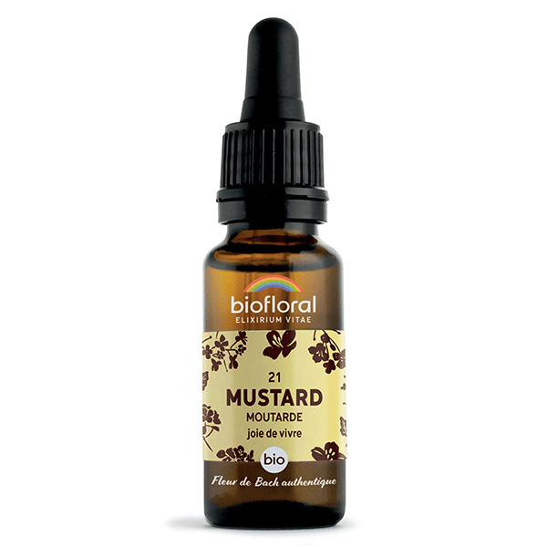 Fleur De Bach 21 Mustard Moutarde Compte Gouttes Bio Demeter 20 ml