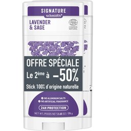 Signature Déodorant Stick Naturel Lavande Sauge 2x75g