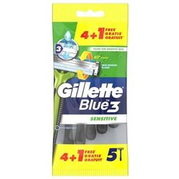 Blue 3 Sensitive Lame Rasoir Jetables 5uts