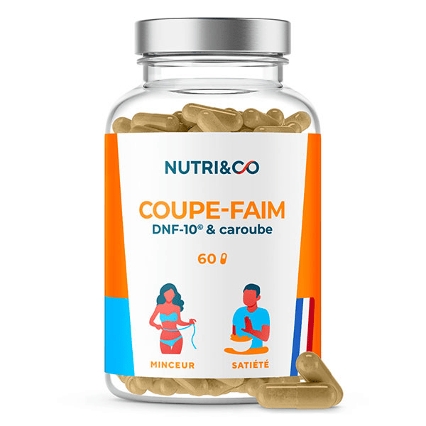 Nutri&Co Coupe Faim Puissant DNF-10® et Caroube Réduction d'Appétit - 60 gélules