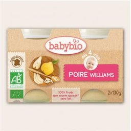 Petits Pots Poire Bio dès 4 mois 2x130g