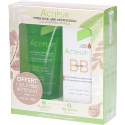 - Actipur BB Crème Teintée 30 ml + Gel Nettoyant Dermo 100 ml Offert