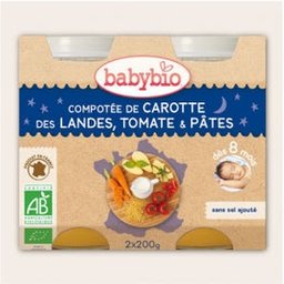 Petits Pots Menu Légumes Pâtes Bio dès 8 mois 2 x 200 g