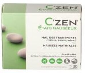 C'Zen États Nauséeux Mal des Transports 30 Comprimés - Boîte 30 comprimés