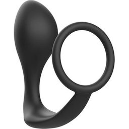 Anal Plug avec Anneau En Silicone Noir 1ut