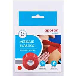 Bandage Élastique Dynamique Couleur Rouge 5mx5cm