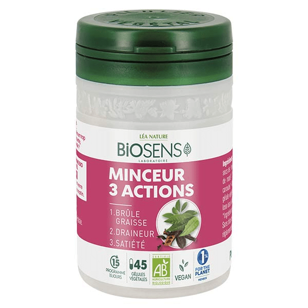 Minceur 3 Actions Bio 45 gélules végétales