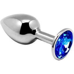 Anal Pleasure Mini Plug Métal Bleu Taille M 1ut