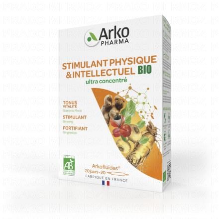 Arkofluides stimulant physique 20 ampoules