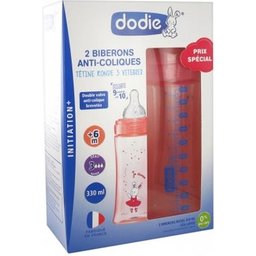 Biberons Anti-Colique +6m Rose 2x330ml