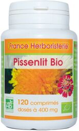 PISSENLIT racine BIO AB dosés à 400 mg en comprimés.