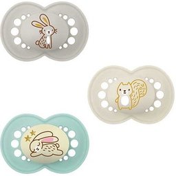 Set Chupetes Silicone Day & Night +6m 3 Unités