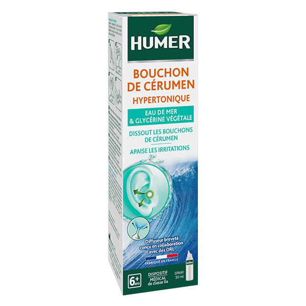 Bouchon de cérumen 99% naturel Spray auriculaire dès 6 ans 50ml