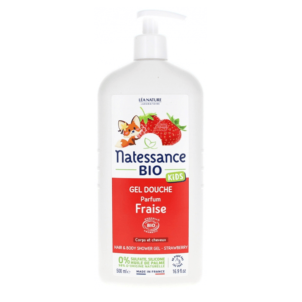 Kids Bio Shampoing Douche Fraise 500ml