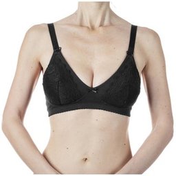 Allaitement Soutien Gorge Coton Noir Taille 4D 1ut