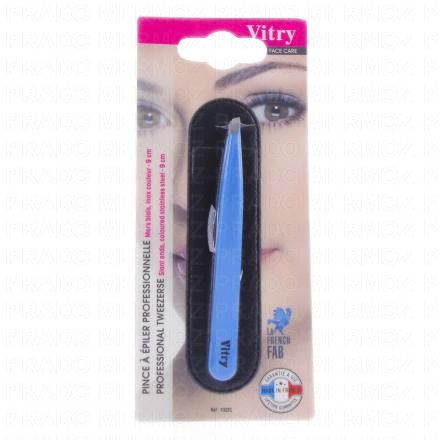 Face Care - Pince à épiler mors en biais inox 9cm