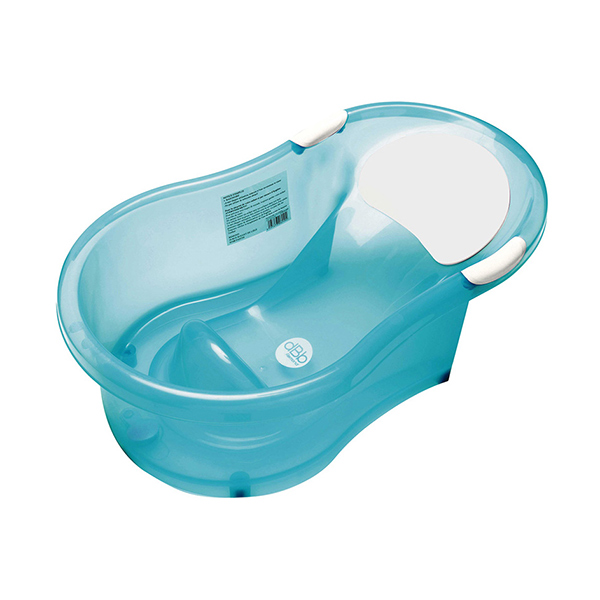 Baignoire + Transat Intégré 0-6mois Turquoise Translucide