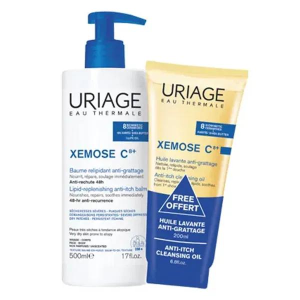 Xémose Lot Baume Oléo-Apaisant Anti-Grattage 500ml + Huile Lavante Apaisante 200ml Offerte