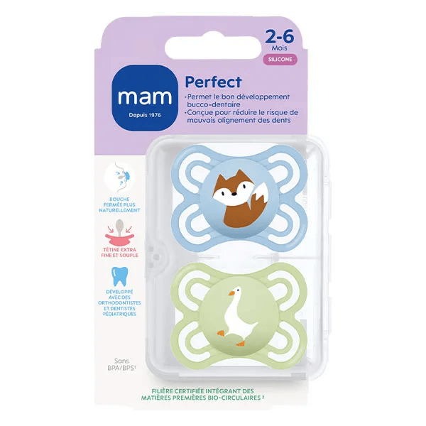 Sucette Perfect 2-6 mois Silicone X2