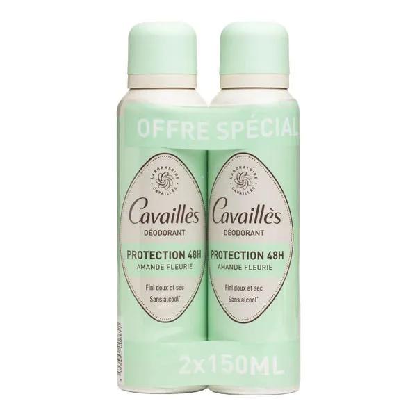 Déodorant Dermato 48h Spray Amande Fleurie 150ml x2