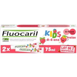 Kids Gel Dentifrice 0-6 Ans Fraise 2x75ml