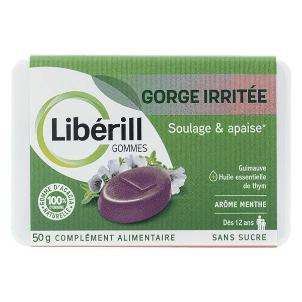 LIBERILL gommes gorge irritée boite de 50g