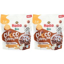 Holle Bio Choco Chipmunk Céréales à l'avoine, au maïs, au cacao et à la pomme