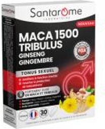 Maca 1500 Tribulus Ginseng Gingembre 30 Comprimés - Boîte 30 comprimés