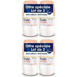 Etiaxil - Déodorant - Transpiration Faible - Aisselles - 24h - Roll On - Fabriqué en France - 50 ml - Lot de 2