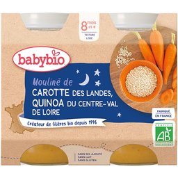 Mouliné DE Carotte DES Landes & Quinoa DU Centre-Val DE Loire dès 8 mois