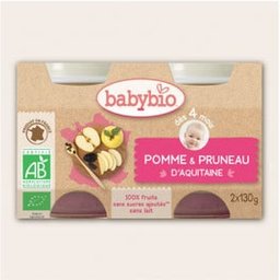 Petits Pots Pomme Pruneau Bio dès 4 mois 2x130g